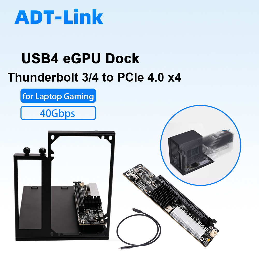 Thunderbolt 4 External Gpu Enclosure - Base de conexión ADT-Link USB4 eGPU