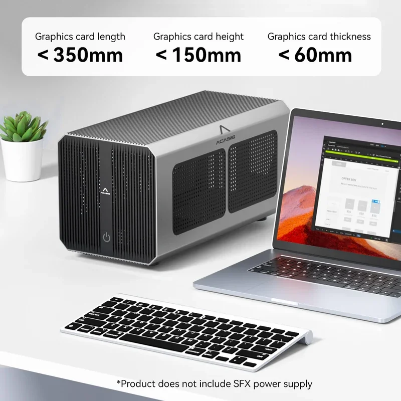 Carcasa eGPU Acasis de 40Gbps  - Thunderbolt 4 External Gpu Enclosure reseña y precio